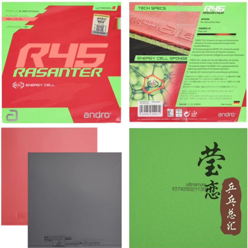 Andro Rasanter R45 47 50 C45 4 - Table Tennis Rubber review and price