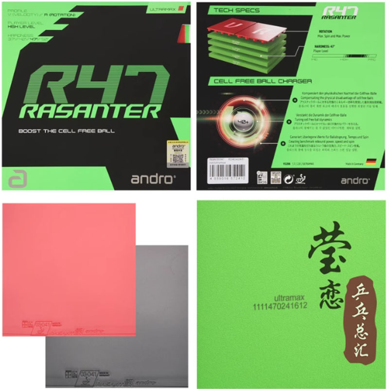 Andro Rasanter R45 47 50 C45 4 - Table Tennis Rubber review and price
