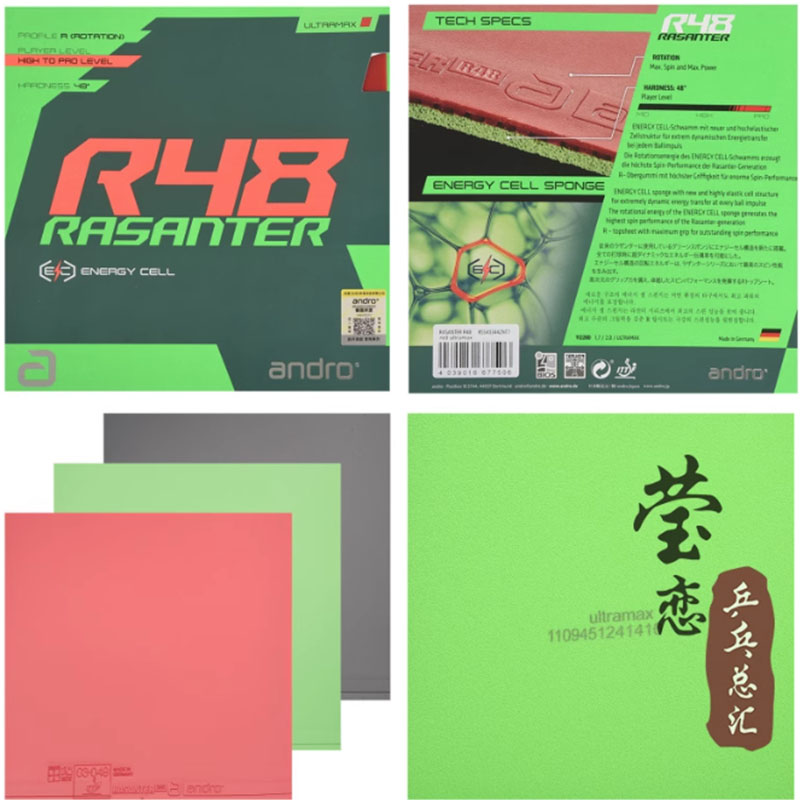 Andro Rasanter R45 47 50 C45 4 - Table Tennis Rubber review and price