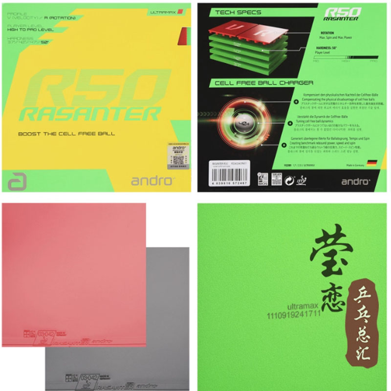 Andro Rasanter R45 47 50 C45 4 - Table Tennis Rubber review and price